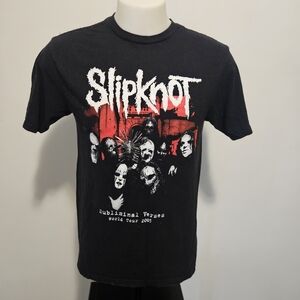 SLIPKNOT Subliminal Verses 2005 World Tour Graphics BLACK T-Shirt - Men's Sz L